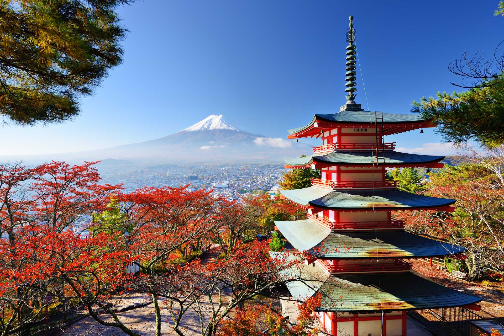 Vue sur le mont-fuji au Japon 